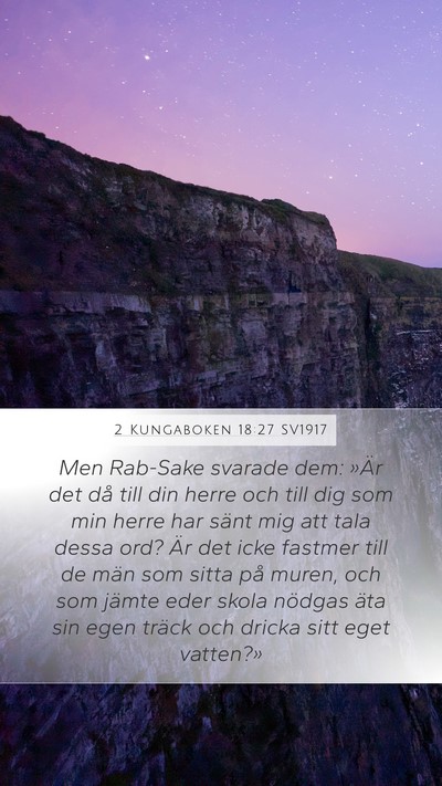 2 Kungaboken 18:27 SV1917 Bible Verse Image