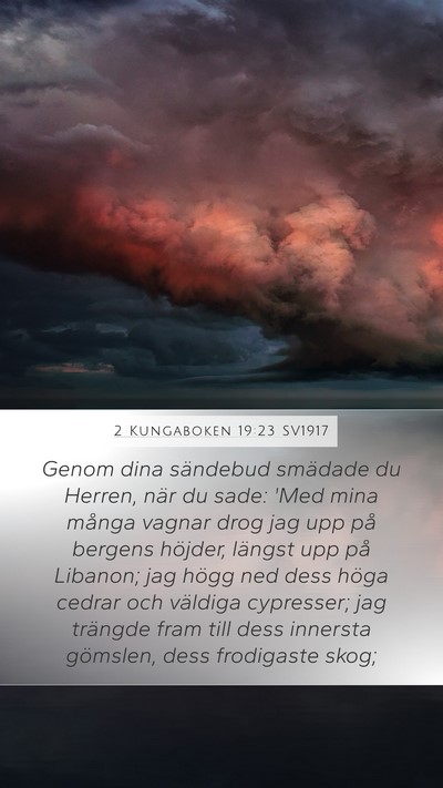 2 Kungaboken 19:23 SV1917 Bible Verse Image