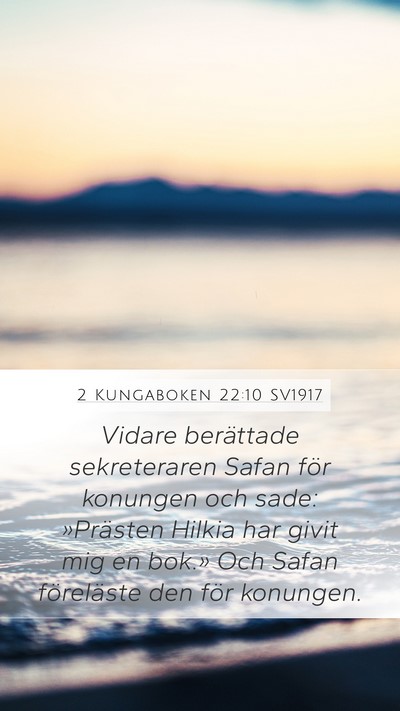 2 Kungaboken 22:10 SV1917 Bible Verse Image