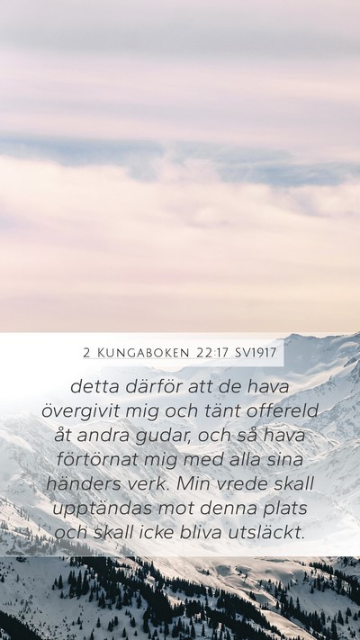 2 Kungaboken 22:17 SV1917 Bible Verse Image