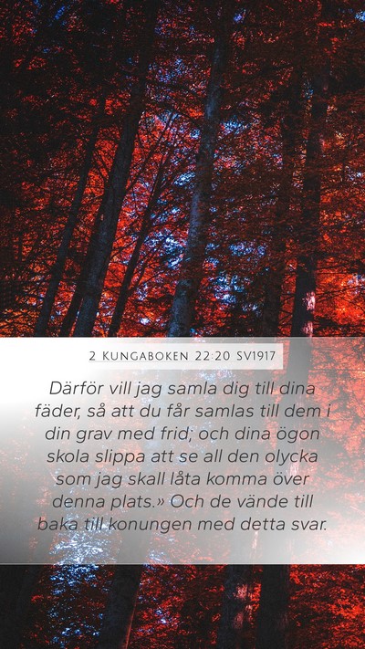 2 Kungaboken 22:20 SV1917 Bible Verse Image