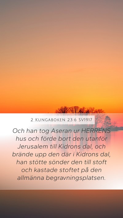 2 Kungaboken 23:6 SV1917 Bible Verse Image
