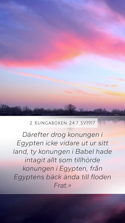 2 Kungaboken 24:7 SV1917 Bible Verse Image