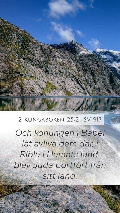 2 Kungaboken 25:21 SV1917 Bible Verse Image