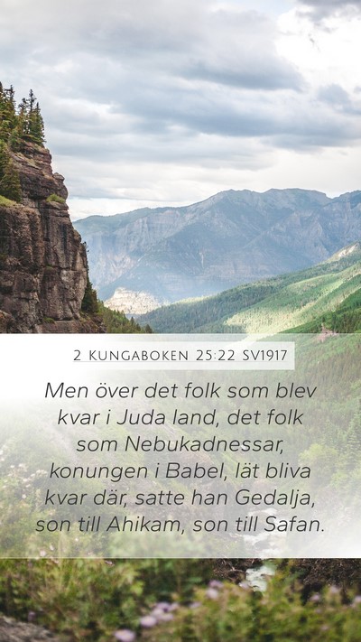 2 Kungaboken 25:22 SV1917 Bible Verse Image