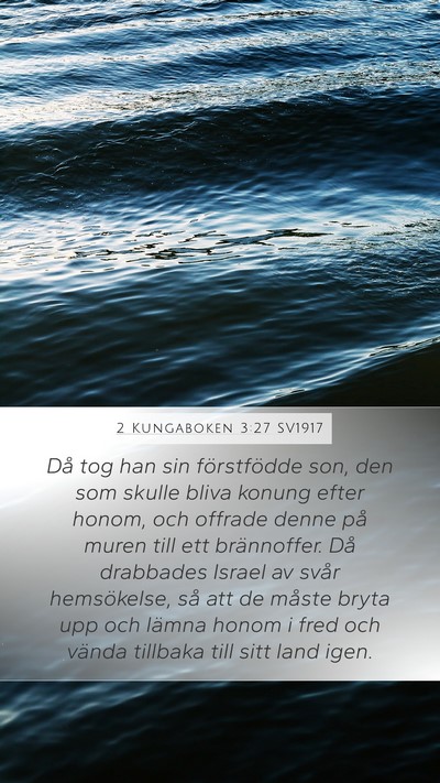 2 Kungaboken 3:27 SV1917 Bible Verse Image
