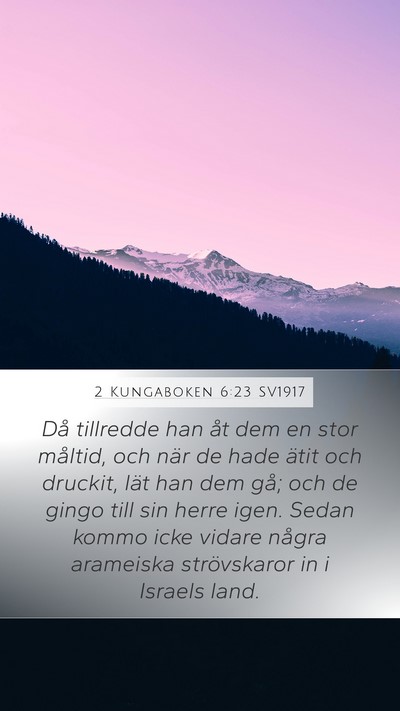 2 Kungaboken 6:23 SV1917 Bible Verse Image