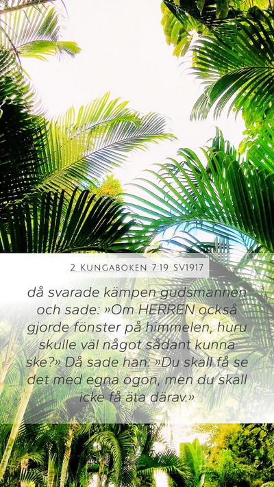 2 Kungaboken 7:19 SV1917 Bible Verse Image