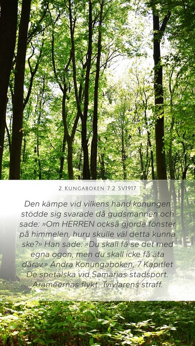 2 Kungaboken 7:2 SV1917 Bible Verse Image