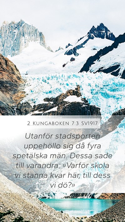 2 Kungaboken 7:3 SV1917 Bible Verse Image