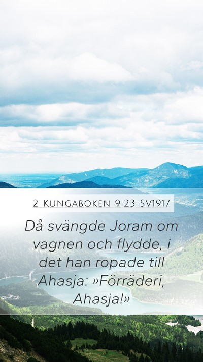 2 Kungaboken 9:23 SV1917 Bible Verse Image