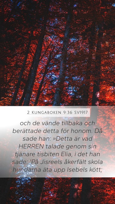 2 Kungaboken 9:36 SV1917 Bible Verse Image