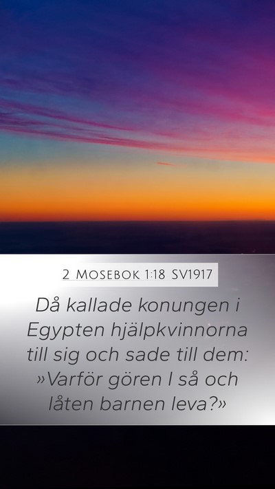 2 Mosebok 1:18 SV1917 Mobile Phone Wallpaper - Då kallade konungen i Egypten hjälpkvinnorna - Mobile Bible Verse Wallpaper