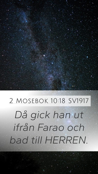 2 Mosebok 10:18 SV1917 Mobile Phone Wallpaper - Då gick han ut ifrån Farao och bad till - Mobile Bible Verse Wallpaper