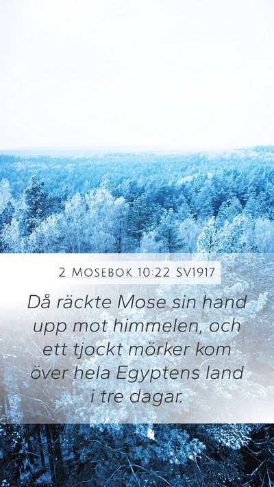 2 Mosebok 10:22 SV1917 Mobile Phone Wallpaper - Då räckte Mose sin hand upp mot himmelen, och - Mobile Bible Verse Wallpaper