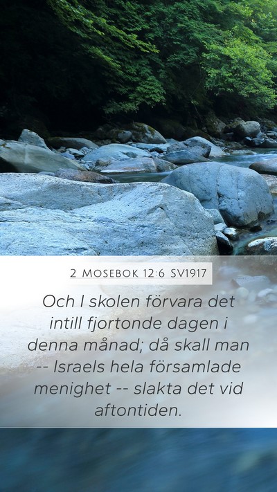 2 Mosebok 12:6 SV1917 Bible Verse Image