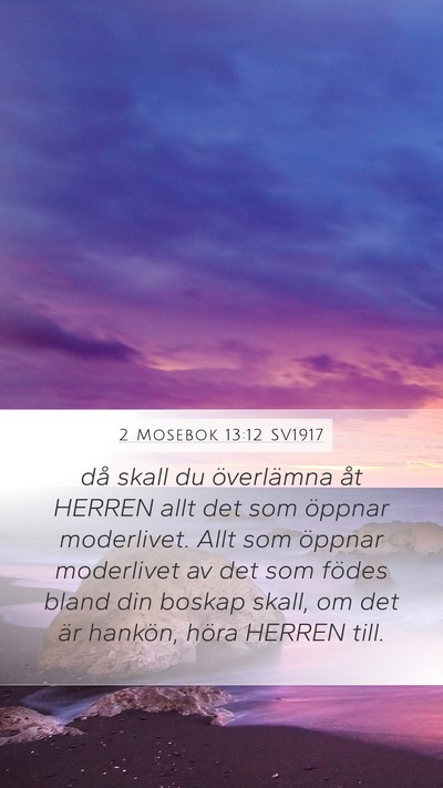 2 Mosebok 13:12 SV1917 Bible Verse Image