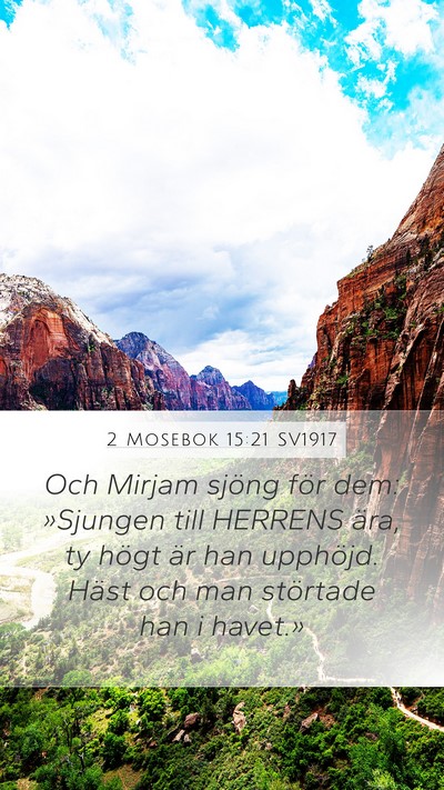 2 Mosebok 15:21 SV1917 Bible Verse Image