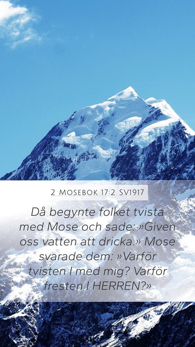 2 Mosebok 17:2 SV1917 Bible Verse Image