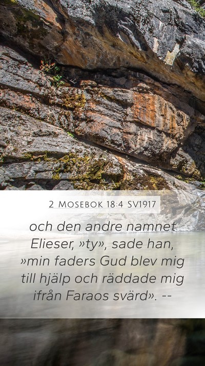 2 Mosebok 18:4 SV1917 Bible Verse Image