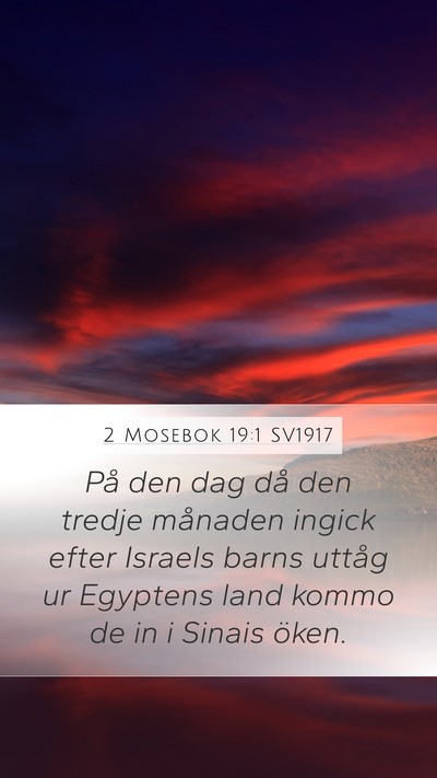 2 Mosebok 19:1 SV1917 Bible Verse Image