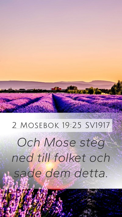 2 Mosebok 19:25 SV1917 Mobile Phone Wallpaper - Och Mose steg ned till folket och sade dem - Mobile Bible Verse Wallpaper