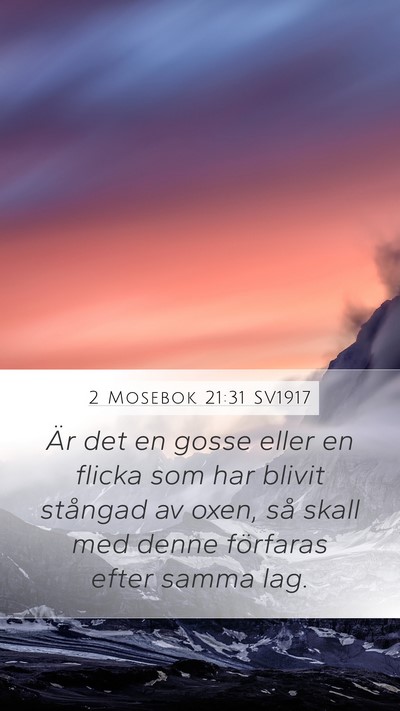2 Mosebok 21:31 SV1917 Mobile Phone Wallpaper - Är det en gosse eller en flicka som har blivit - Mobile Bible Verse Wallpaper