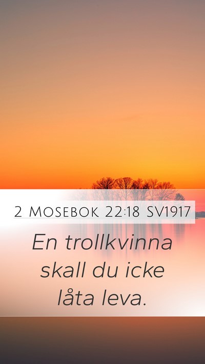 2 Mosebok 22:18 SV1917 Bible Verse Image
