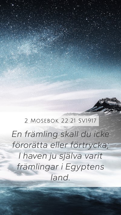 2 Mosebok 22:21 SV1917 Bible Verse Image