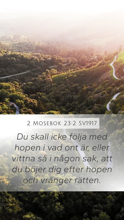 2 Mosebok 23:2 SV1917 Bible Verse Image