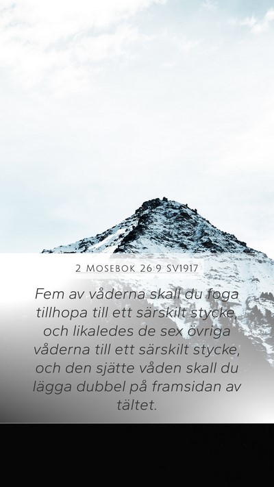 2 Mosebok 26:9 SV1917 Bible Verse Image