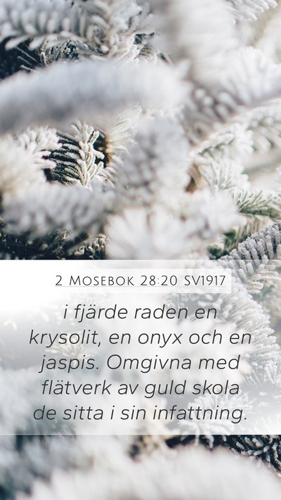 2 Mosebok 28:20 SV1917 Bible Verse Image