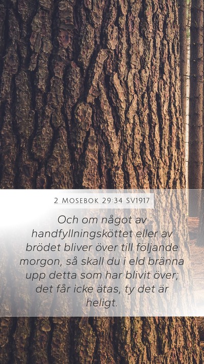2 Mosebok 29:34 SV1917 Bible Verse Image