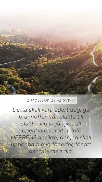 2 Mosebok 29:42 SV1917 Bible Verse Image