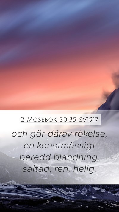 2 Mosebok 30:35 SV1917 Bible Verse Image