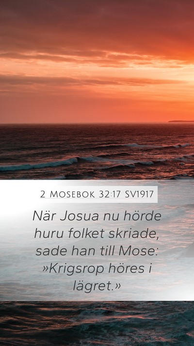 2 Mosebok 32:17 SV1917 Bible Verse Image