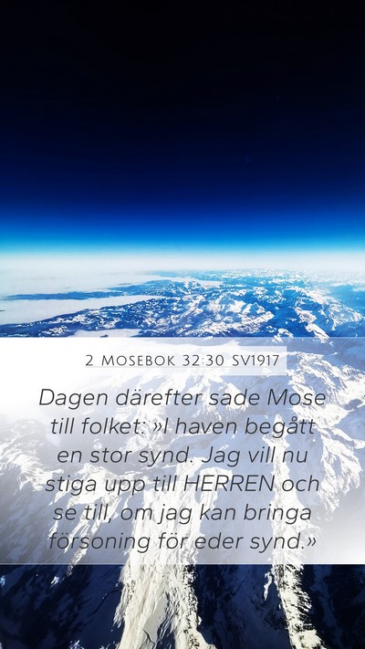 2 Mosebok 32:30 SV1917 Bible Verse Image
