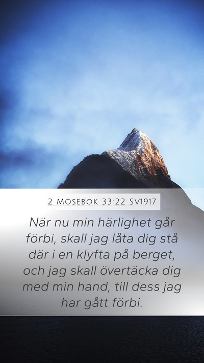 2 Mosebok 33:22 SV1917 Bible Verse Image