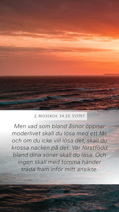 2 Mosebok 34:20 SV1917 Bible Verse Image