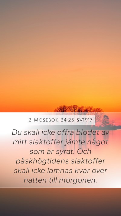 2 Mosebok 34:25 SV1917 Bible Verse Image
