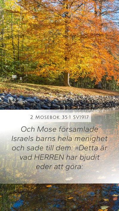 2 Mosebok 35:1 SV1917 Bible Verse Image