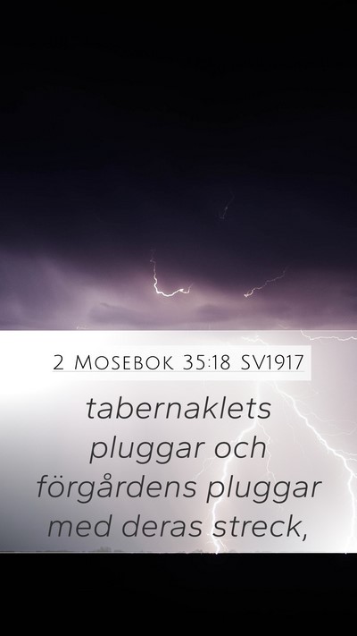 2 Mosebok 35:18 SV1917 Bible Verse Image