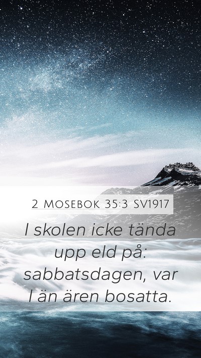 2 Mosebok 35:3 SV1917 Bible Verse Image