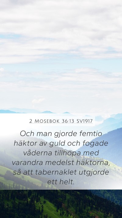 2 Mosebok 36:13 SV1917 Bible Verse Image