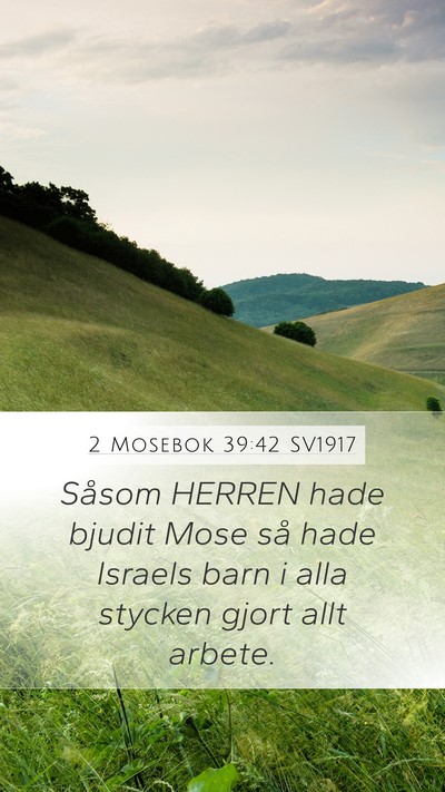 2 Mosebok 39:42 SV1917 Bible Verse Image