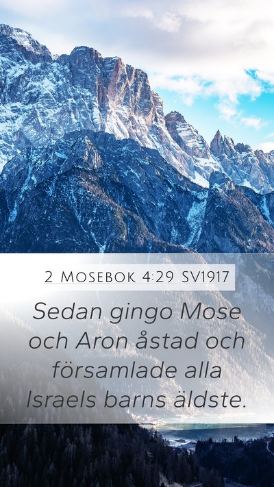 2 Mosebok 4:29 SV1917 Bible Verse Image