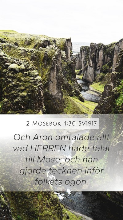 2 Mosebok 4:30 SV1917 Bible Verse Image