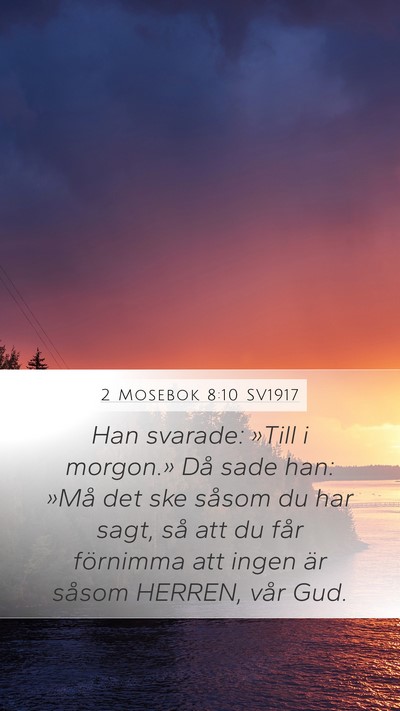 2 Mosebok 8:10 SV1917 Bible Verse Image