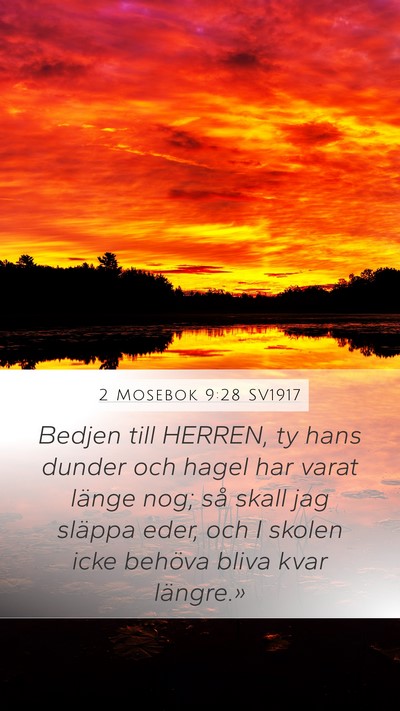 2 Mosebok 9:28 SV1917 Bible Verse Image