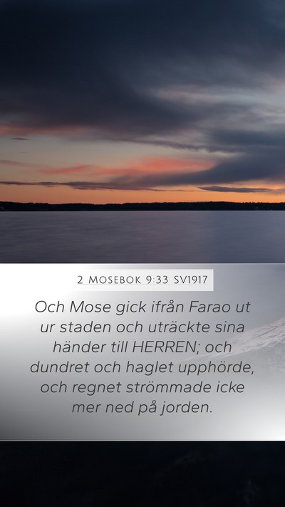 2 Mosebok 9:33 SV1917 Bible Verse Image